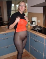 MILFs in pantyhose with no underwears from private photo collection